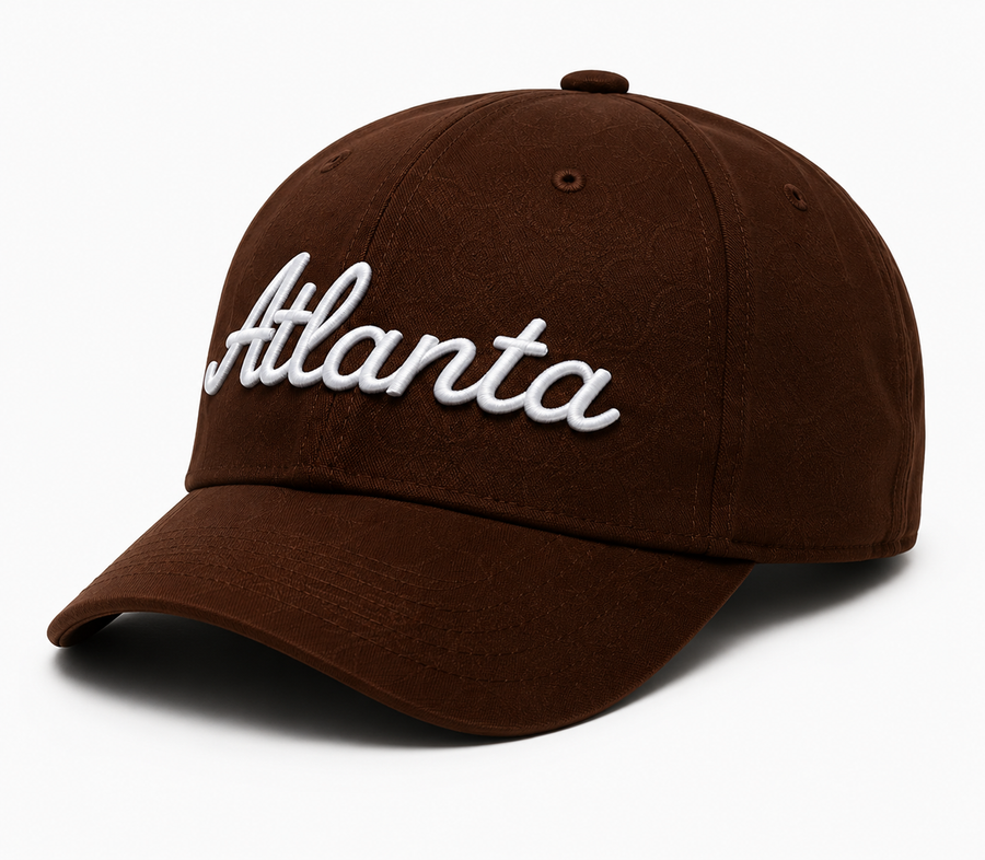 Atlanta Script Dad Hat — Chocolate